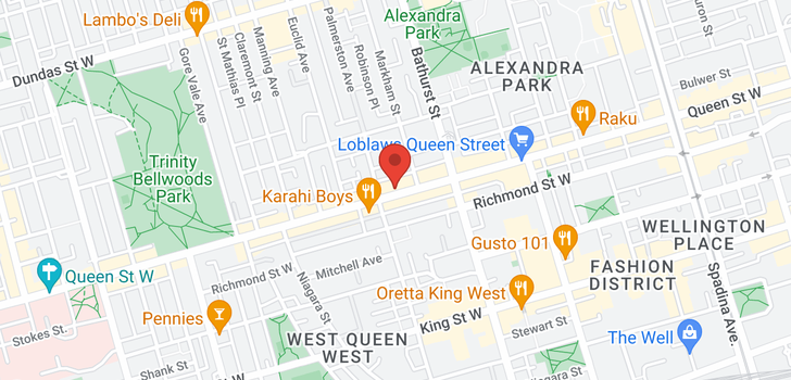 map of 638 QUEEN ST W